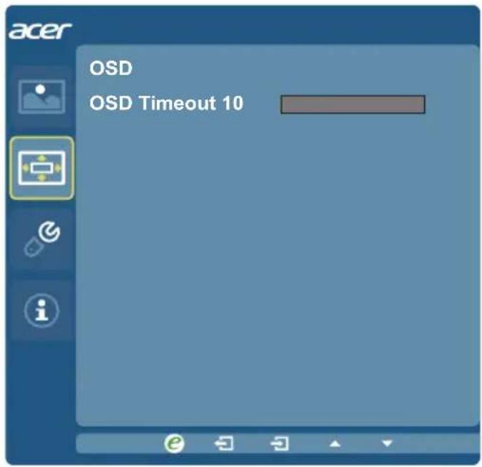 acer OSD OSD Timeout 10