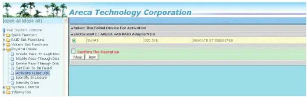 Areca Technology Corporation [open all|close all] Paid System Console Quick Function RAID Set Functions Volume Set Functions Physical Drives Create Pass-Through Disk Modify Pass-Through Disk Delete Pass-Through Disk Set Disk To Be Failed Activate Failed Disk Identify Enclosure Identify Drive System…