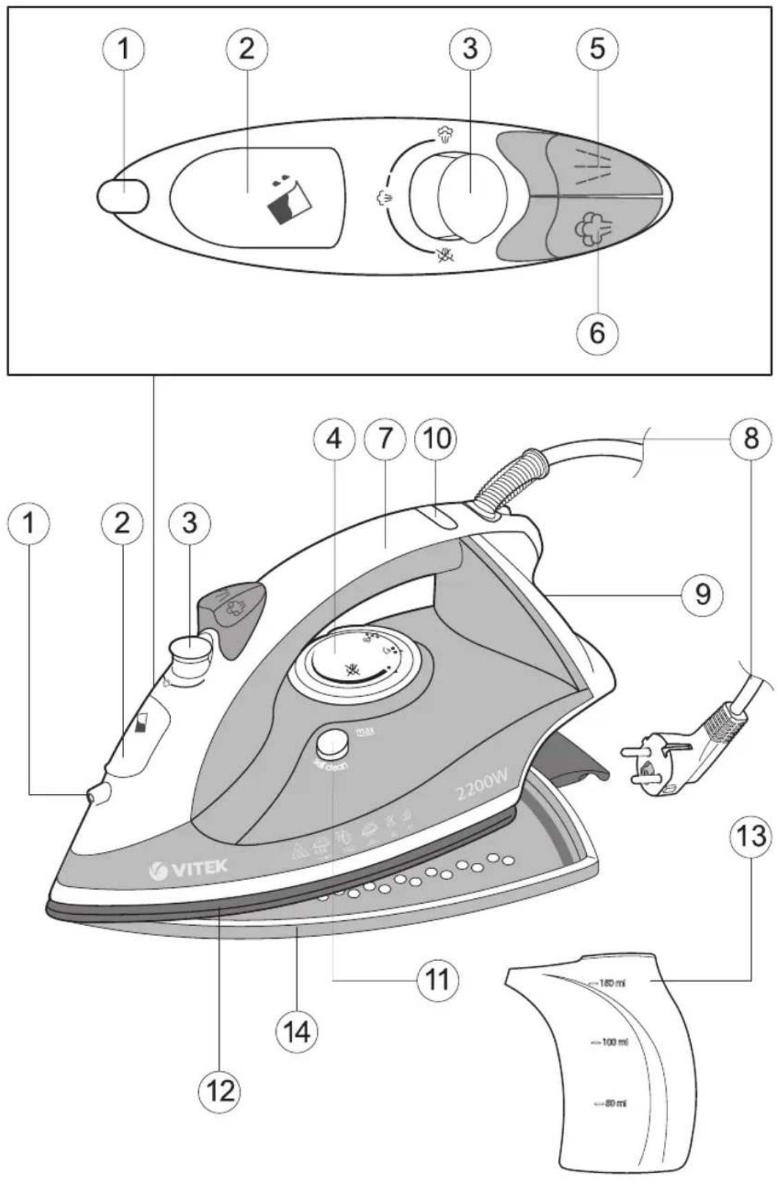 Vitek VT-1241 GY - Инструкция по эксплуатации - 1