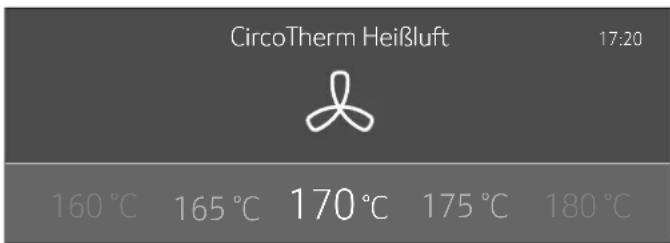 CircoTherm Heißluft 17:20 160°C 165°C 170°C 175°C 180°C