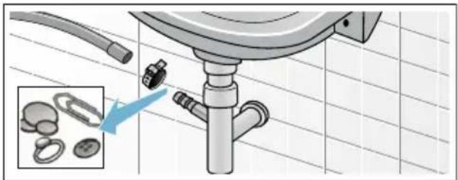 CONSTRUCTA CWF14K21 - Ablaufschlauch am Siphon verstopft - 1