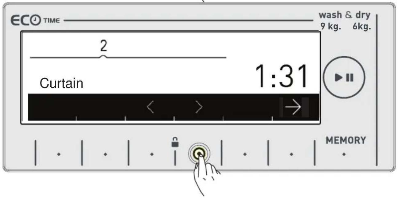 VESTEL CKA-XXL 9614 TE - Selecting sub-programmes (Synthetics) - 3