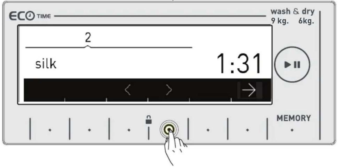 VESTEL CKA-XXL 9614 TE - Selecting sub-programmes (Delicates) - 3