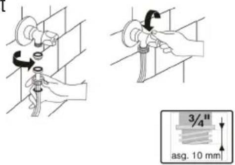 VESTEL CKA-XXL 9614 TE - Water inlet connection - 3
