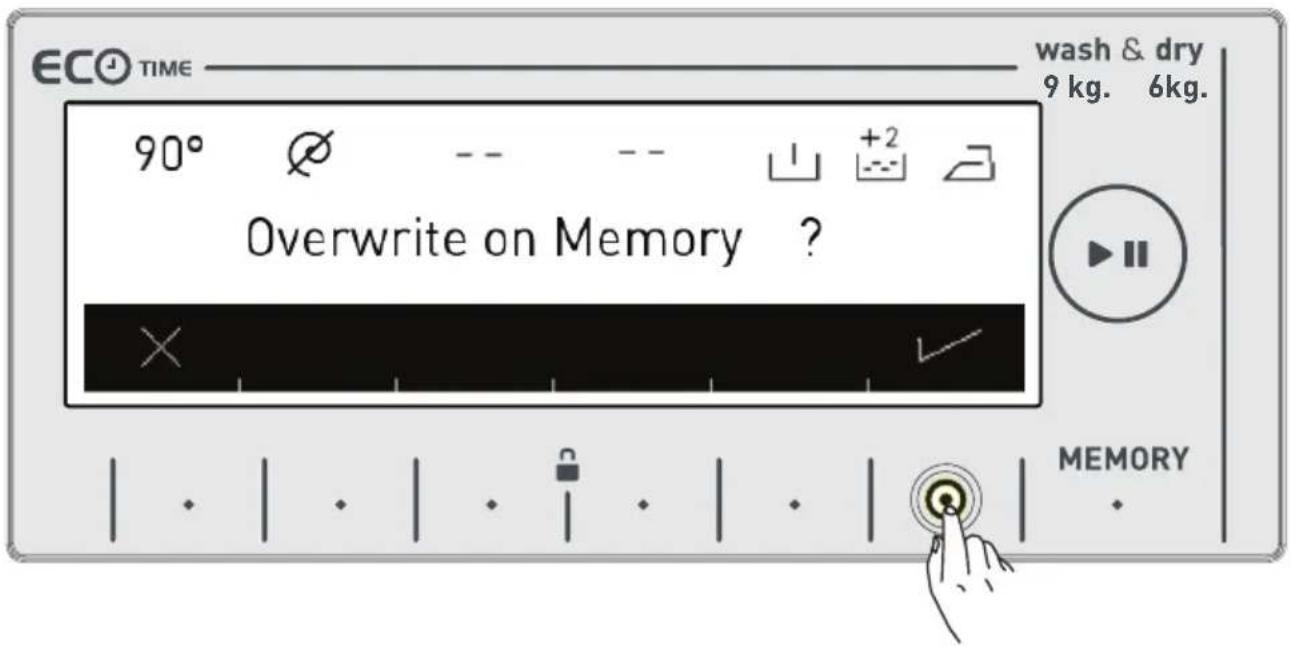 VESTEL CKA-XXL 9614 TE - Memory record function button (MEMORY) - 9
