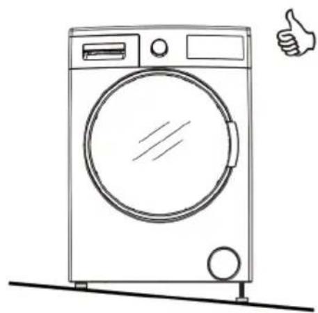 VESTEL CKA-XXL 9614 TE - Placing the machine and adjusting the adjustable foot - 2