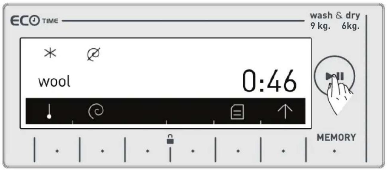 VESTEL CKA-XXL 9614 TE - Selecting sub-programmes (Delicates) - 5