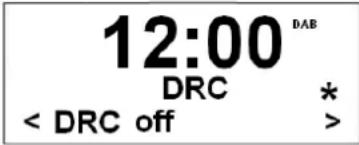 12:00 DAB DRC * < DRC off > * >