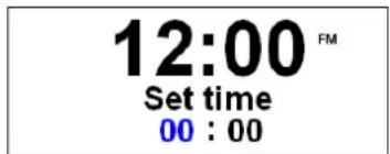 12:00 FM Set time 00 : 00