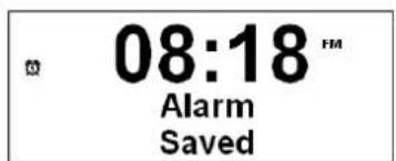 08:18 Alarm Saved