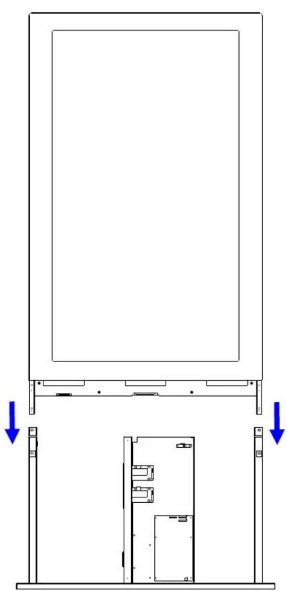 AG Neovo DF-55 - Step2 : Place the upside part into downside part - 1