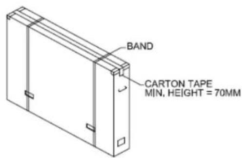 BAND CARTON TAPE MIN. HEIGHT = 70MM