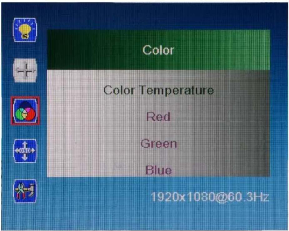 Color Color Temperature Red Green Blue 1920x1080@60.3Hz