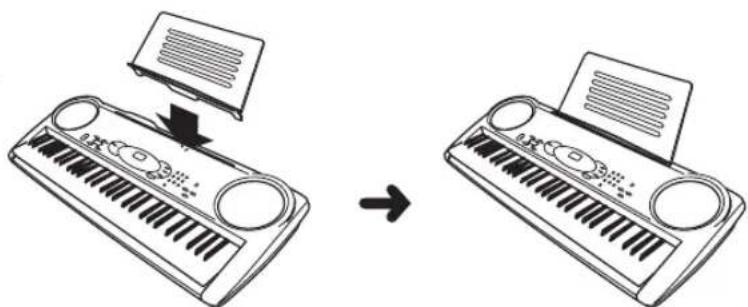 CASIO LK-46 - \*\* Anbringen des Notenständers - 1