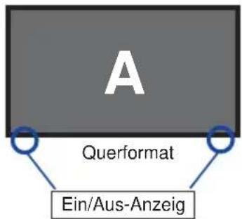 A Querformat Ein/Aus-Anzeig