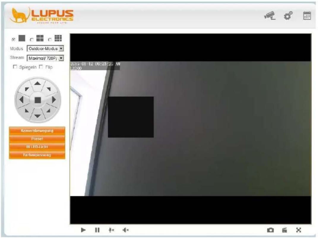 LUPUS ELECTRONICS MODUS Outdoor-Modus Stream Maximal/720P/ Spiegeln Flip Kemernbewegung Preset IR LED Licht Farbenpasswang 2015-01-12 (8:25:35 AM) LE300