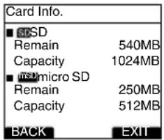 OLYMPUS DS-5000ID - Anzeige der Kartendaten (Card Info.) - 1