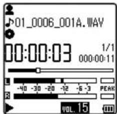 01_0006_001A.WAV 00:00:03 1/1 000-00:11 -40 -30 -20 -12 -8 -3 PEAK VOL. 15
