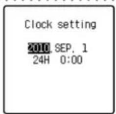 Clock setting 2010 SEP. 1 24H 0:00