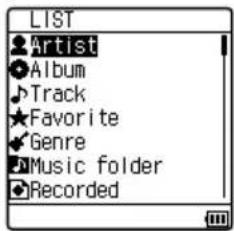LIST Artist Album Track Favorite Genre Music folder Recorded
