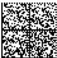 Black and white QR code image containing encoded data
