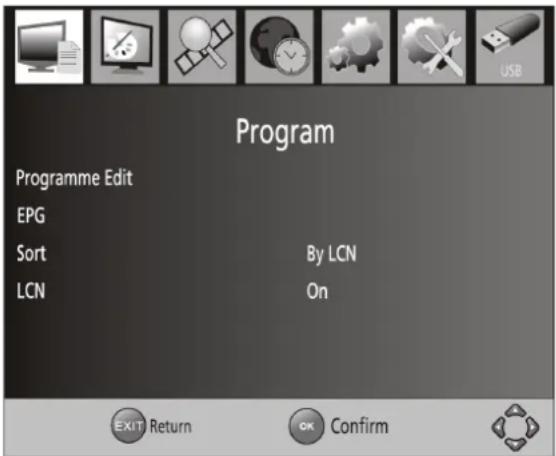 Sunstech DTBP500HD - (1). Configuración de gestión de programas - 1