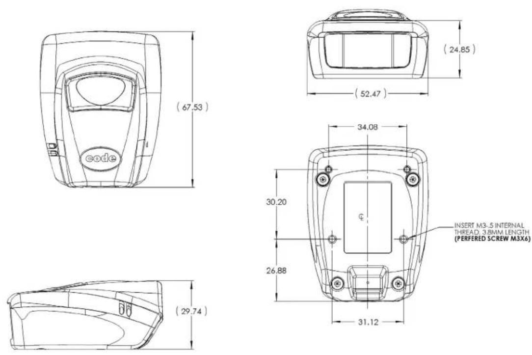 Code Corporation CR1000 - - CR1000 Overall Dimensions - 1