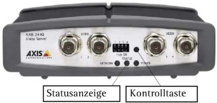 AXIS 241Q Video Server AXIS® CEREMBIEURGATIEN VICO 1 2 1 2 3 4 150 ON STATUS NETWORK POWER Statusanzeige Kontrolltaste