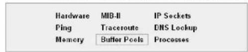 Hardware MB-II IP Sockets Ping Traceroute DNS Lookup Memory Buffer Pools Processes