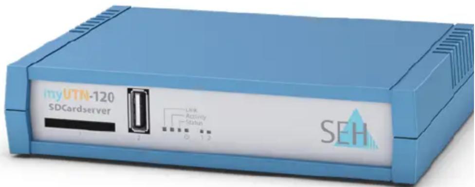 myUTN-120 SDCardserver Link Activity Status 0 1 2 SEH