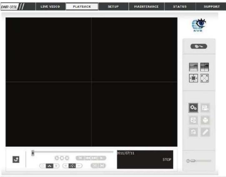 DNR-32.1L LIVE VIDEO PLAYBACK SETUP MAINTINANCE STATUS SUPPORT NVR 2011/07/11 STOP