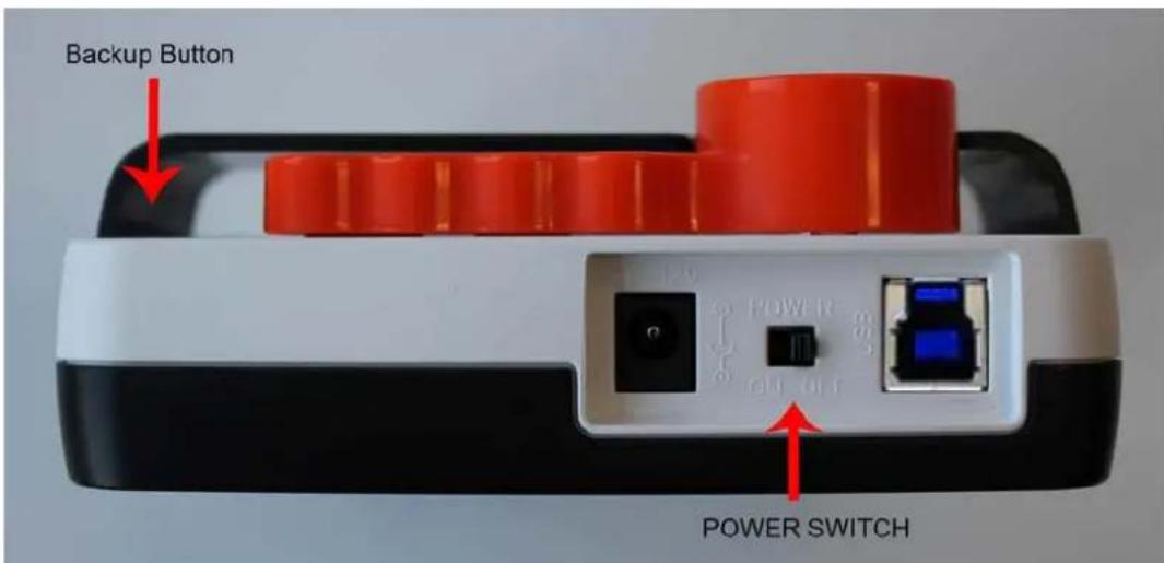 Backup Button POWER SWITCH
