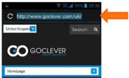 GOCLEVER Quantum 500 Lite - To start the Web browser, select: - 6