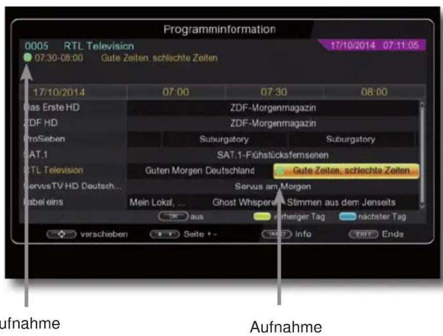 Telestar TD 2530 HD - Timerprogrammierung über EPI - 2