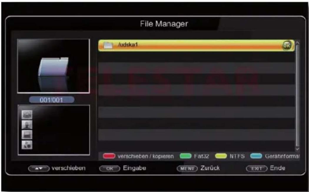 Telestar TD 2530 HD - File Manager - 1