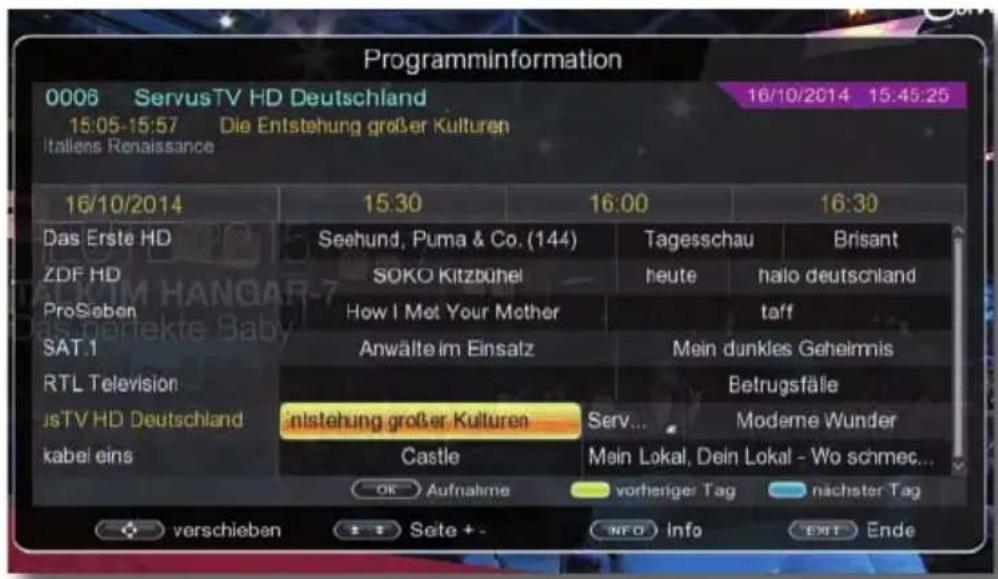 Telestar TD 2530 HD - Elektronische Programminfo EPI - 1