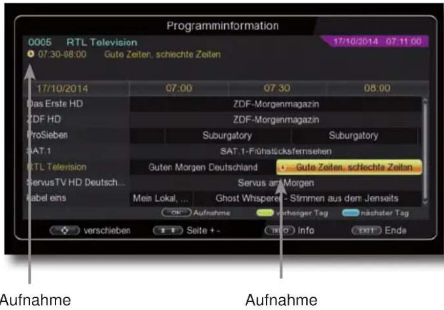 Telestar TD 2530 HD - Timerprogrammierung über EPI - 1