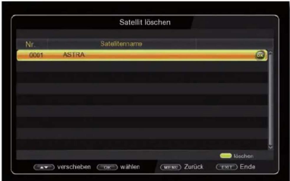 Telestar TD 2530 HD - Alle Programme einer Position löschen - 1