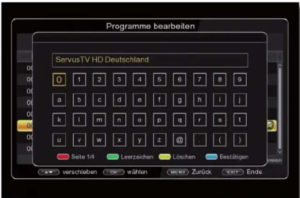 Telestar TD 2530 HD - Programme bearbeiten (blau) - 1