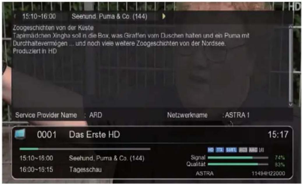 Telestar TD 2530 HD - Weitere Programminformationen - 1