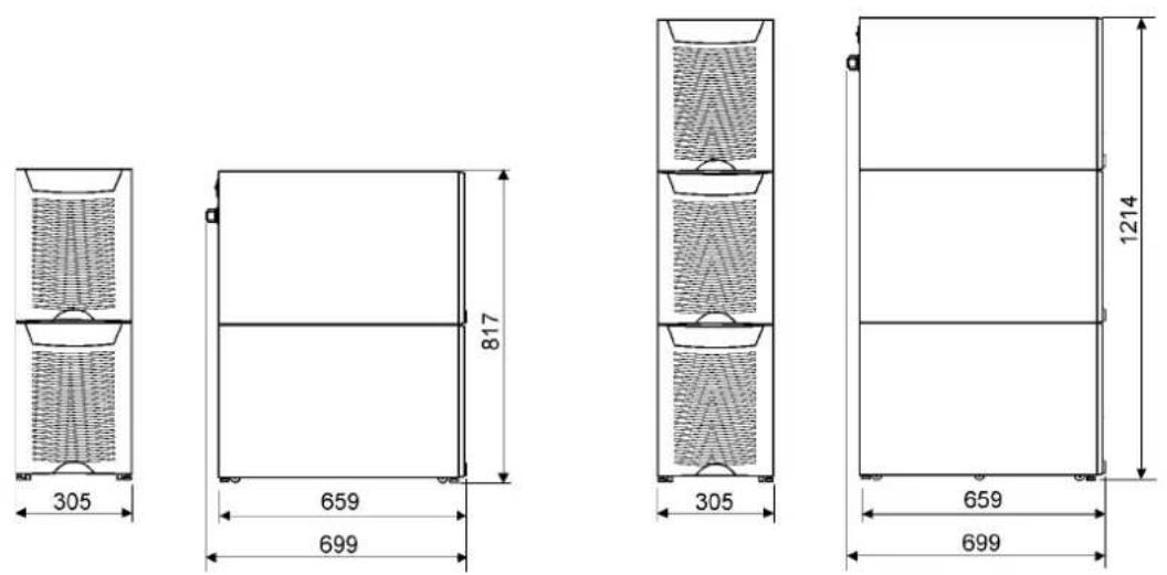 EATON Powerware 9155-8-S-28-64x7Ah - Maßzeichnungen - 4