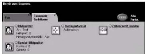 Bereit am Scanners. Fox Fassatz- funktionen Alle Funkt ○ Bildqualität Art. Text Hörsfeld 0 Verlagensformat Automatisch ○ Zelnversetzt senden ○ Hinterzulzer Kontext 0 Sohne 0
