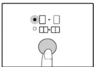 Diagram showing finger pressing a button with icons for zoom, set, and lock functions
