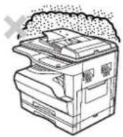 OLIVETTI d-COPIA 2001 - Do not install your machine in areas that are: - 1