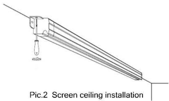 Pic.2 Screen ceiling installation