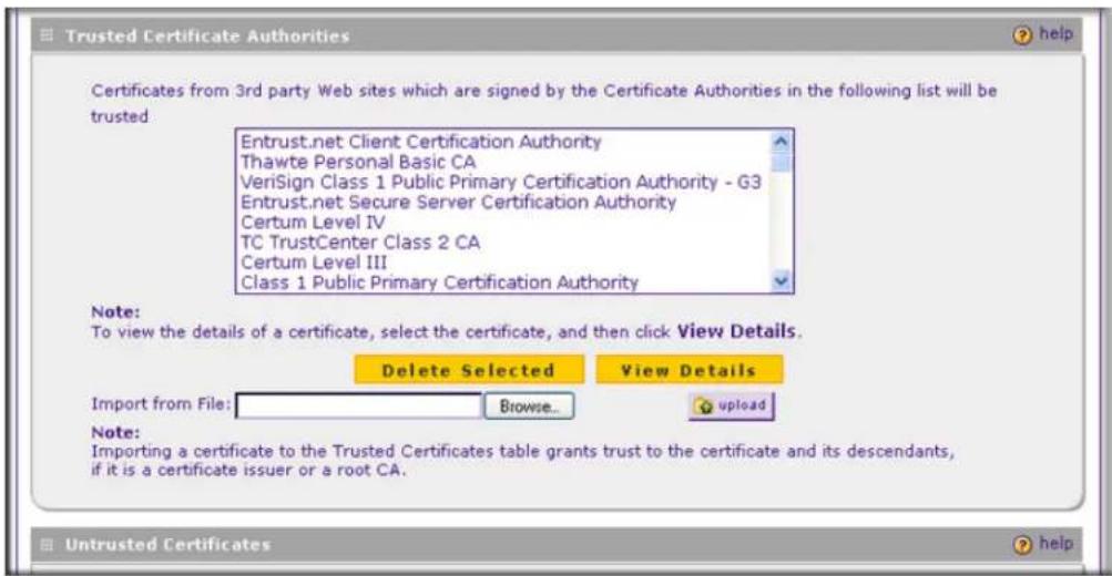 Trusted Certificate Authorities Certificates from 3rd party Web sites which are signed by the Certificate Authorities in the following list will be trusted Entrust.net Client Certification Authority Thawte Personal Basic CA VeriSign Class 1 Public Primary Certification Authority - G3 Entrust.net Sec…