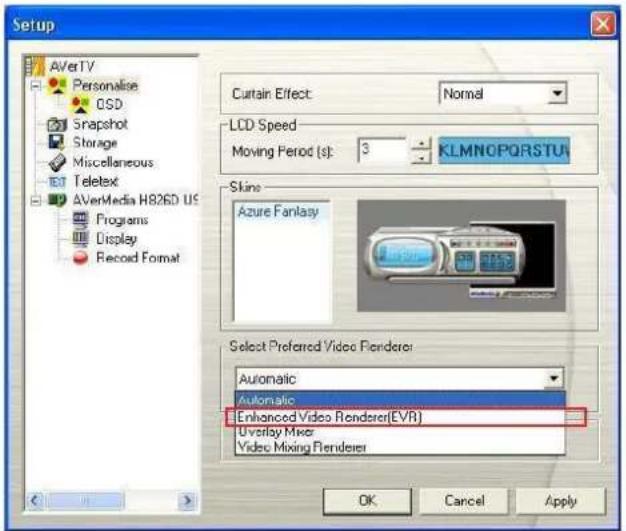 AVERMEDIA AVerTV Galaxy - Video Renderer ändern - 1