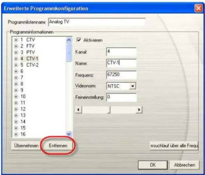 AVERMEDIA AVerTV Galaxy - Entfernen unerwünschter Sender - 2