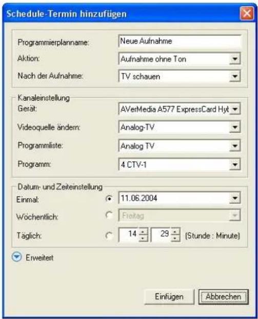 AVERMEDIA AVerTV Galaxy - Termine hinzufügen - 2