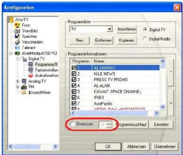 AVERMEDIA AVerTV Galaxy - Benutzen der Overscan-Funktion - 2